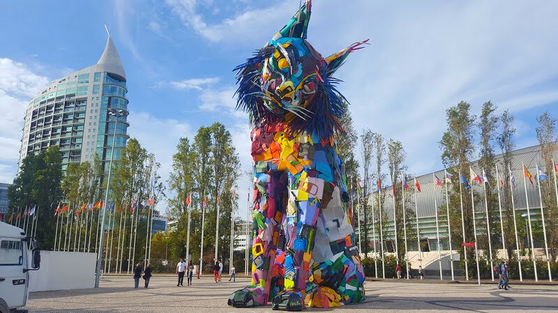 Lince Iberico Statue During the Academic Conference in Lisbon